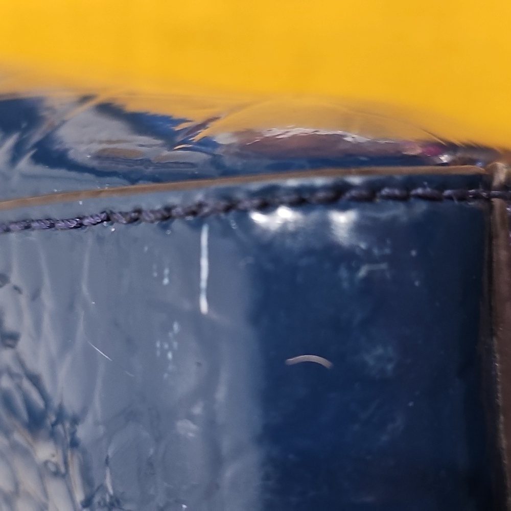 KATE SPADE PURSE ELISSA BRISTOL DRIVE CROC PETROL BLUE LEATHER SHOULDER BAG EUC - Picture 11 of 16